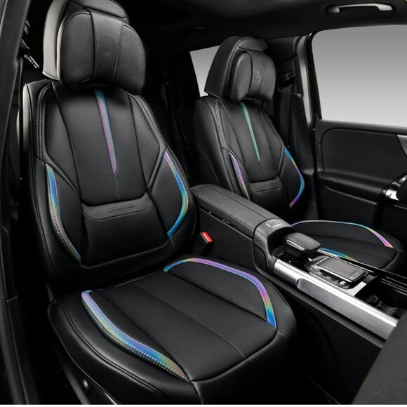 CAR PASS NAPPA LEATHER CAR SEAT COVERS - Picture 3 of 7